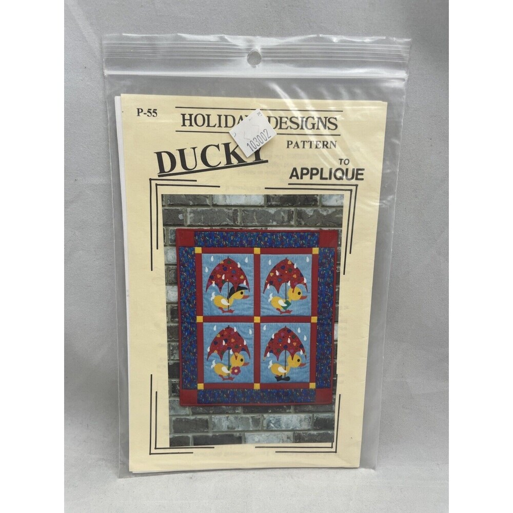 Holiday Designs Ducky Applique P55 Donna Poster Quilt Pattern Sewing Crafts